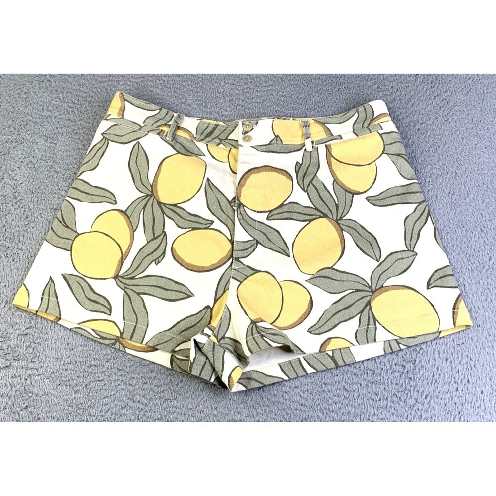 NWT Rebecca Taylor Shorts Womens Size 16 Lemon Printed High Rise $185.00